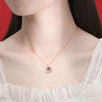 Light Of Stars And Moon Charm Necklace Delicate Clavicle Stars Rhinestone Chain Necklace nowadaysfashion