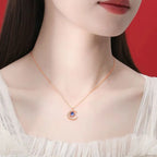 Light Of Stars And Moon Charm Necklace Delicate Clavicle Stars Rhinestone Chain Necklace nowadaysfashion