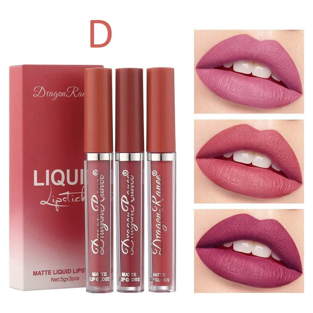 Liquid Lipstick Set Ultra Matte Velvet Waterproof Long Lasting Lip Glosses Nude Makeup Cosmetic Kit-2 - Blade & Thread
