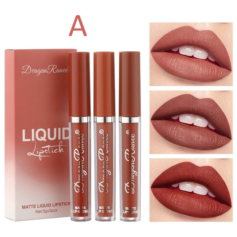 Liquid Lipstick Set Ultra Matte Velvet Waterproof Long Lasting Lip Glosses Nude Makeup Cosmetic Kit-2 nowadaysfashion