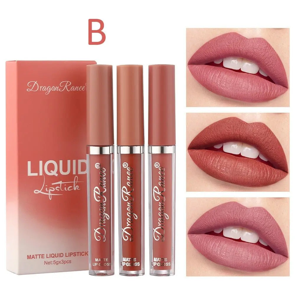 Liquid Lipstick Set Ultra Matte Velvet Waterproof Long Lasting Lip Glosses Nude Makeup Cosmetic Kit-2 - Blade & Thread