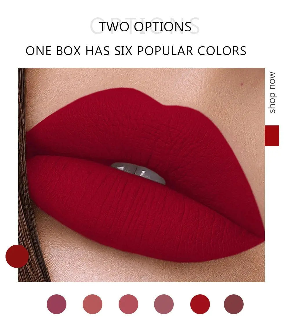 Liquid Lipstick Set Ultra Matte Velvet Waterproof Long Lasting Lip Glosses Nude Makeup Cosmetic Kit - Blade & Thread