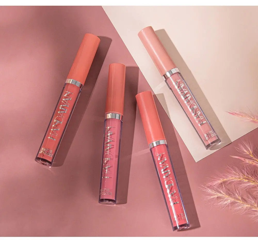 Liquid Lipstick Set Ultra Matte Velvet Waterproof Long Lasting Lip Glosses Nude Makeup Cosmetic Kit - Blade & Thread