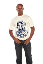 Live To Ride Men's Bamboo Viscose/Organic Cotton Short Sleeve Graphic T-Shirt Spun Bamboo