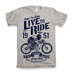 Live To Ride Men's Bamboo Viscose/Organic Cotton Short Sleeve Graphic T-Shirt Spun Bamboo