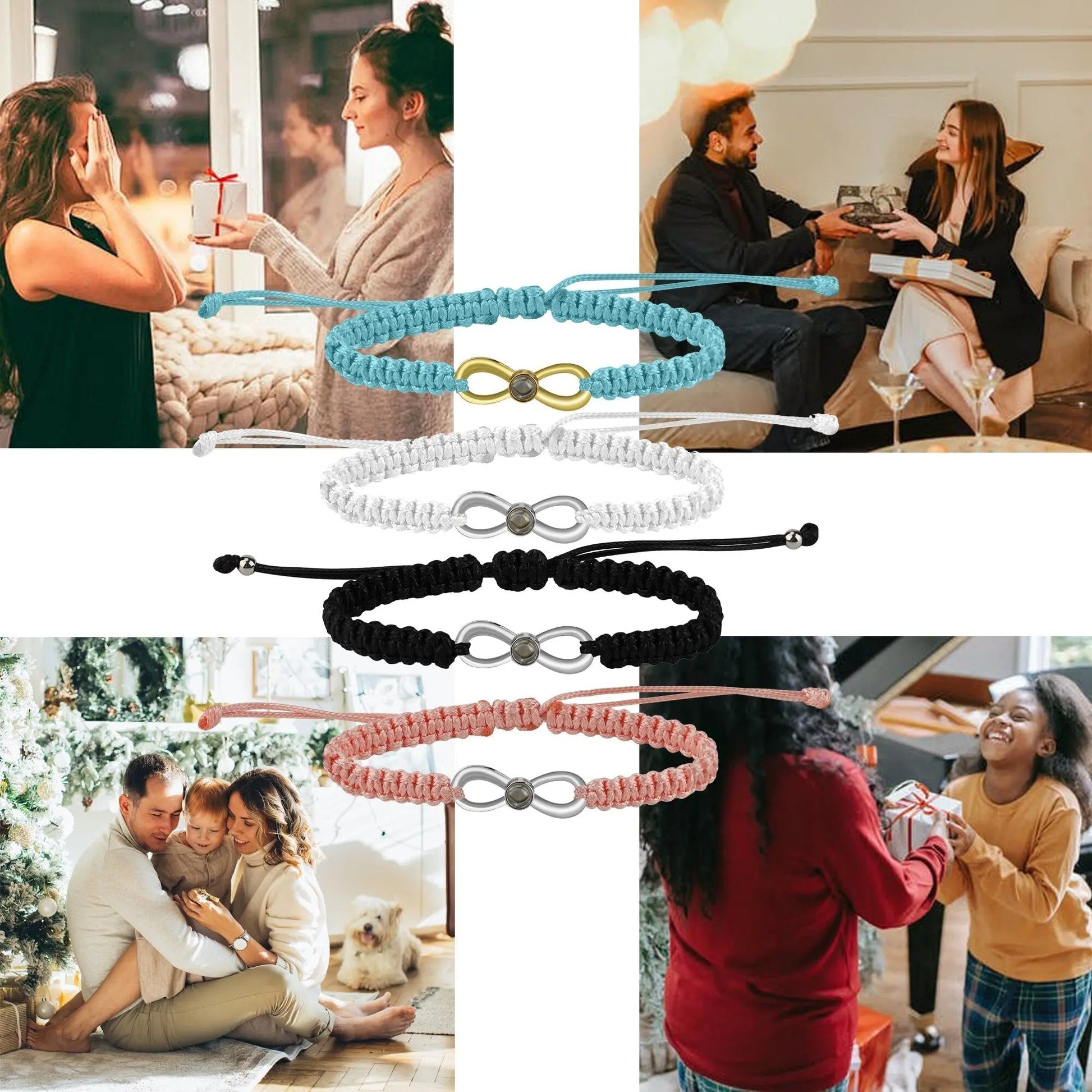 Lnfinite Cycle of Customizable Photos Bracelet Custom Projection Bracelets - Blade & Thread
