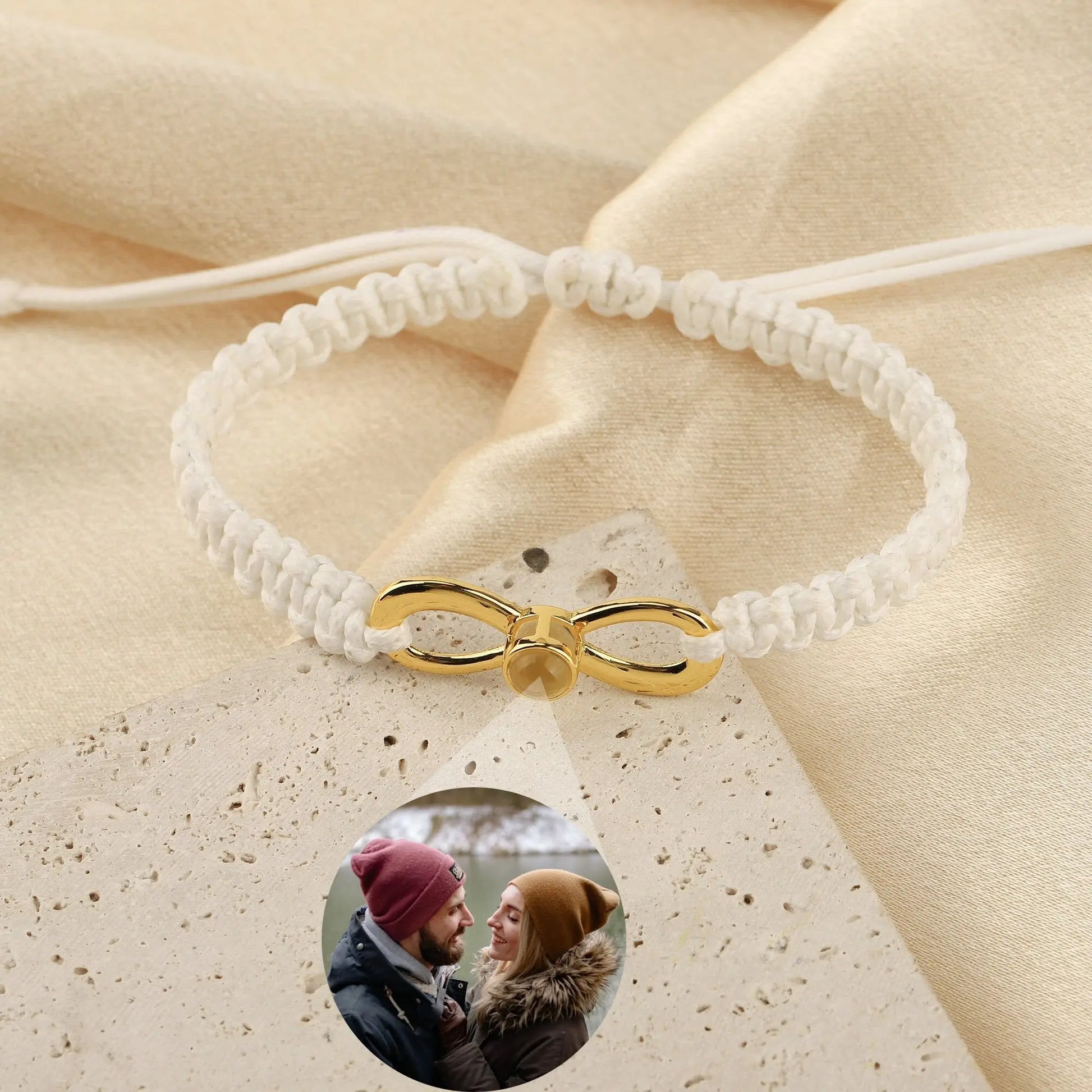 Lnfinite Cycle of Customizable Photos Bracelet Custom Projection Bracelets - Blade & Thread
