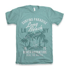 Long Beach Men's Bamboo Viscose/Organic Cotton Short Sleeve Graphic T-Shirt Spun Bamboo