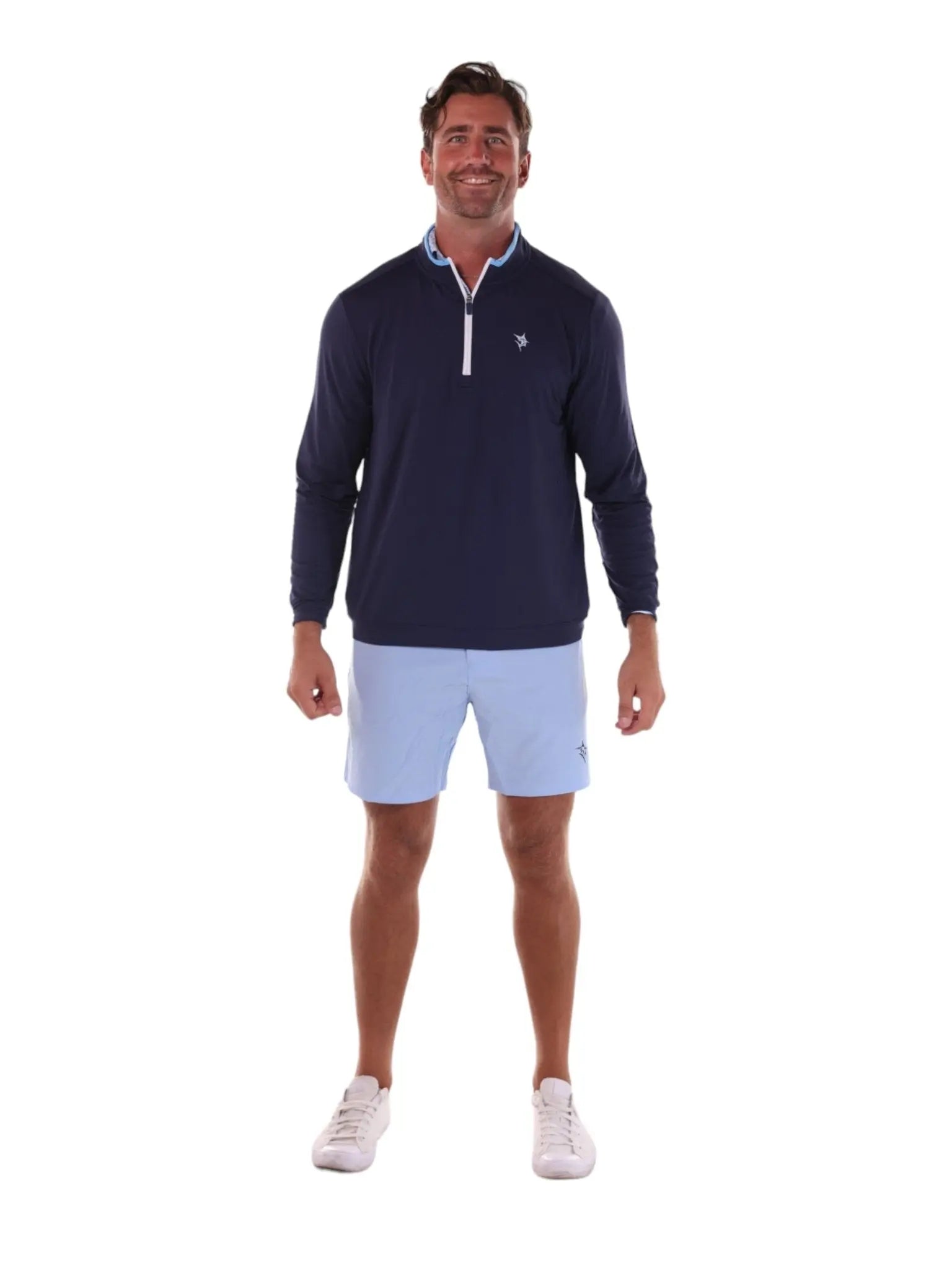 Long Beach Quarter Zip Ultra Soft Lightweight White Water Life
