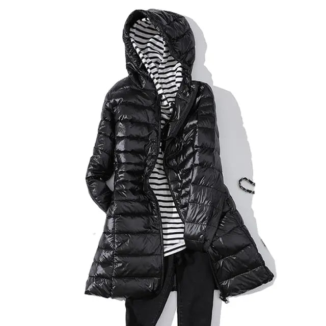 Long Down Jacket 7XL Plus size Women Winter Ultra Light Down Jacket Women With Hooded Down Coat-1 nowadaysfashion