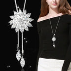 Long Necklaces& Pendants for Women Collier Femme Geometric Fashion Crystal Jewelry nowadaysfashion