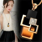 Long Necklaces& Pendants for Women Collier Femme Geometric Fashion Crystal Jewelry nowadaysfashion