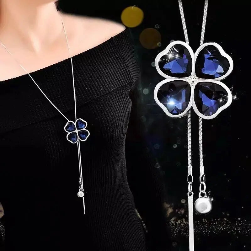 Long Necklaces& Pendants for Women Collier Femme Geometric Fashion Crystal Jewelry nowadaysfashion