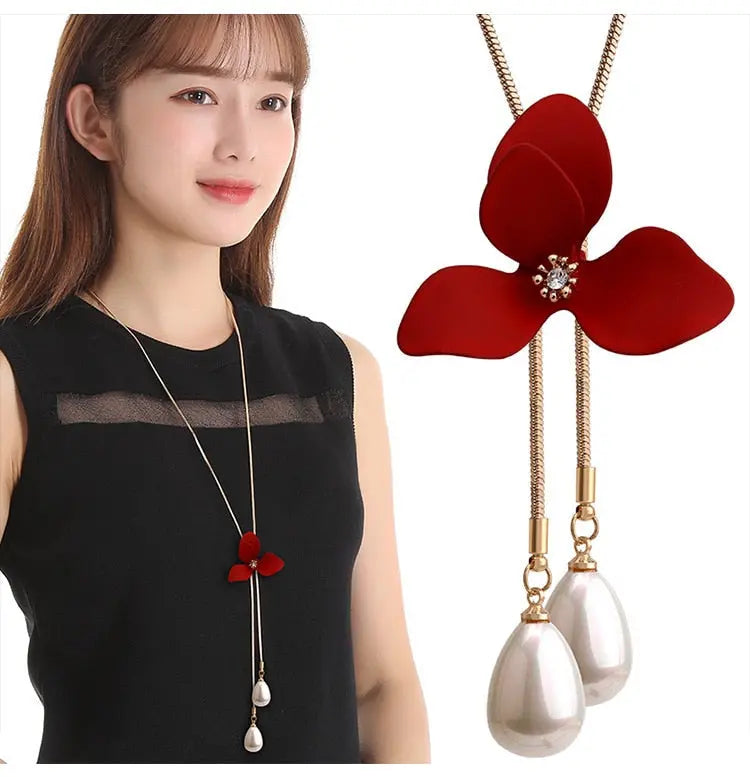 Long Necklaces& Pendants for Women Collier Femme Geometric Fashion Crystal Jewelry nowadaysfashion
