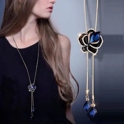 Long Necklaces& Pendants for Women Collier Femme Geometric Fashion Crystal Jewelry nowadaysfashion