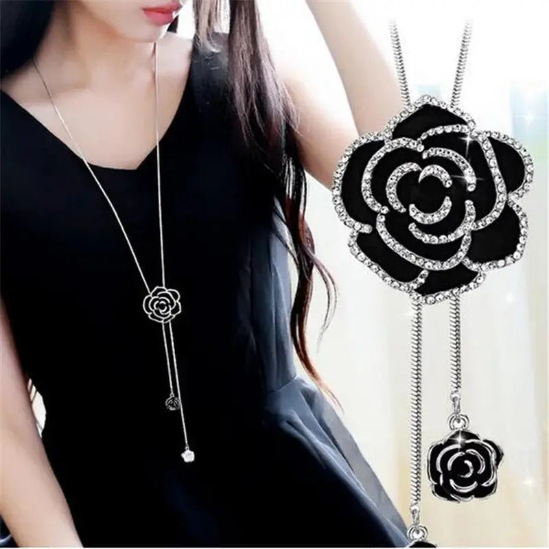 Long Necklaces& Pendants for Women Collier Femme Geometric Fashion Crystal Jewelry nowadaysfashion