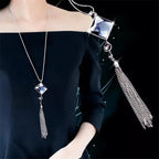 Long Necklaces& Pendants for Women Collier Femme Geometric Fashion Crystal Jewelry nowadaysfashion