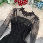 Long Sleeve Lace Embroidery Shirt Women Double Breasted Playsuits Slim Velvet Jumpsuits nowadaysfashion