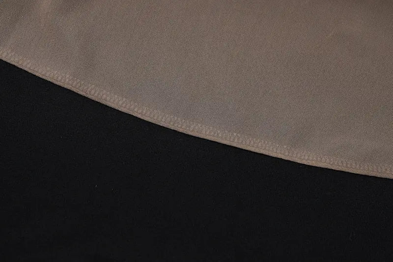 Long Sleeve Patchwork Mesh See Through Sexy Bodycon Mini Dress Evening Clothes - Blade & Thread