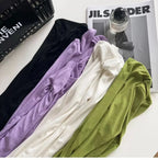 Long Sleeve Tops Women Candy Color Fake Two Piece Skinny T-shirts Female nowadaysfashion