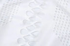 Long Sleeves Solid Hollow Out Bandage Sexy Tube Crop Top Summer Autumn Women nowadaysfashion