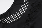 Long Sleeves Solid Hollow Out Bandage Sexy Tube Crop Top Summer Autumn Women nowadaysfashion
