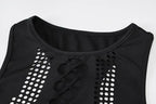 Long Sleeves Solid Hollow Out Bandage Sexy Tube Crop Top Summer Autumn Women nowadaysfashion