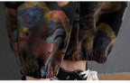 Loose Jeans Black Jumpsuit Casual Ladies Big Pockets Print Floral Denim Overalls Straps Rompers nowadaysfashion