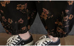 Loose Jeans Black Jumpsuit Casual Ladies Big Pockets Print Floral Denim Overalls Straps Rompers nowadaysfashion