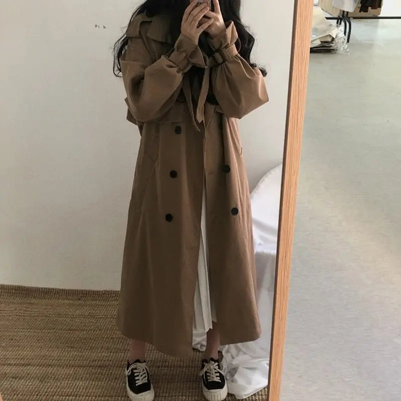 Loose Overcoat Autumn Winter Fashion Double-breasted Windbreaker Femme - Blade & Thread