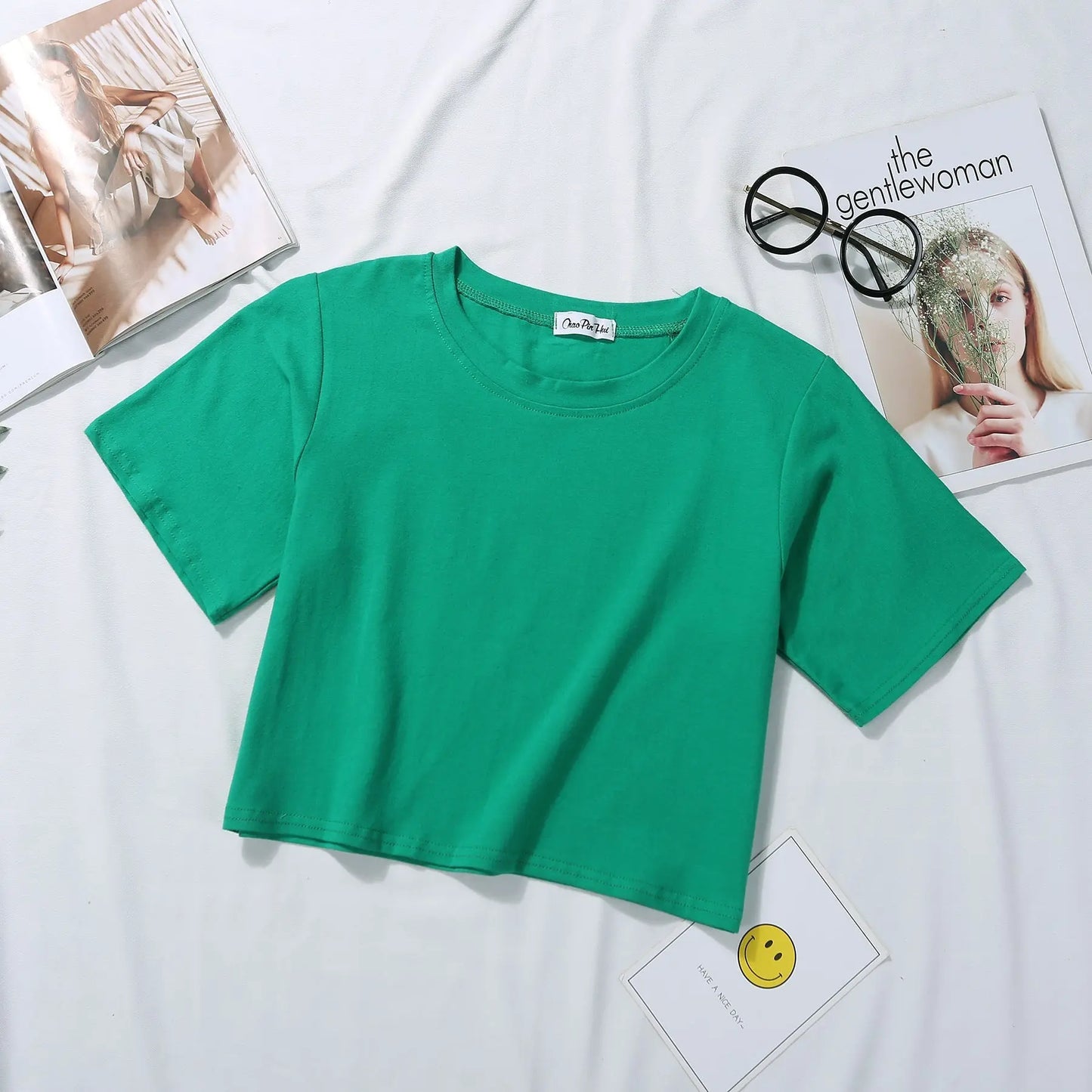 Loose solid color versatile short student T-shirt - Blade & Thread