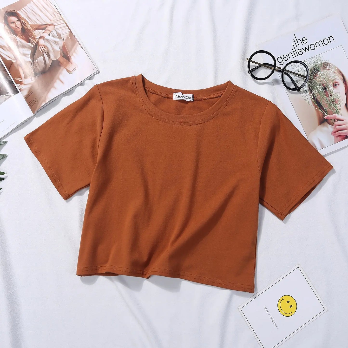Loose solid color versatile short student T-shirt - Blade & Thread
