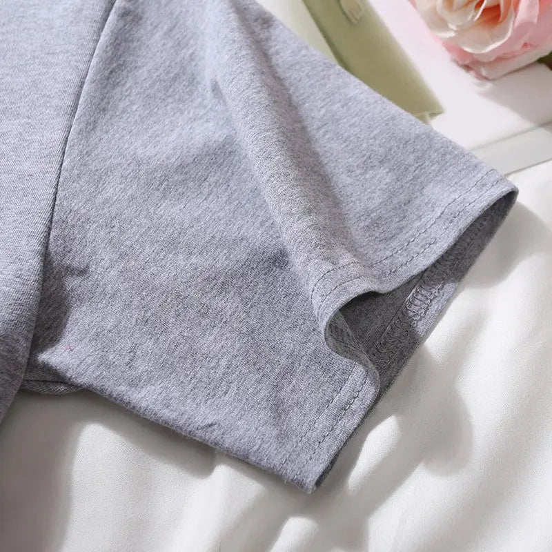 Loose solid color versatile short student T-shirt - Blade & Thread