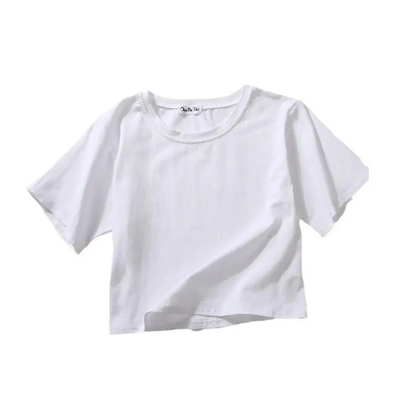 Loose solid color versatile short student T-shirt - Blade & Thread