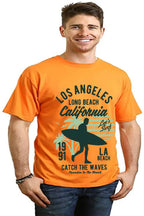 Los Angeles Men's Bamboo Viscose/Organic Cotton Short Sleeve Graphic T-Shirt Spun Bamboo