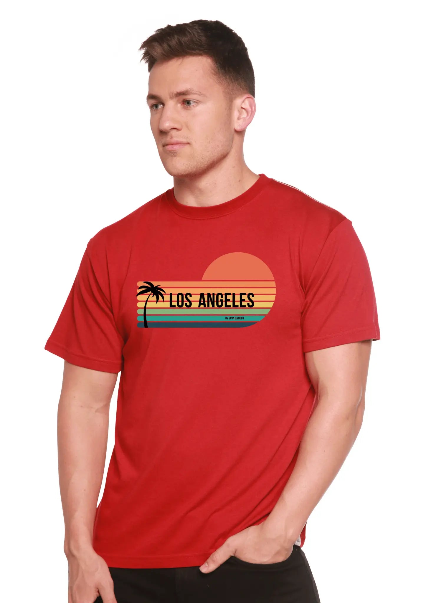 Los Angeles Spun Bamboo Unisex Bamboo Viscose/Organic Cotton Short Sleeve Graphic T-Shirt - Blade & Thread