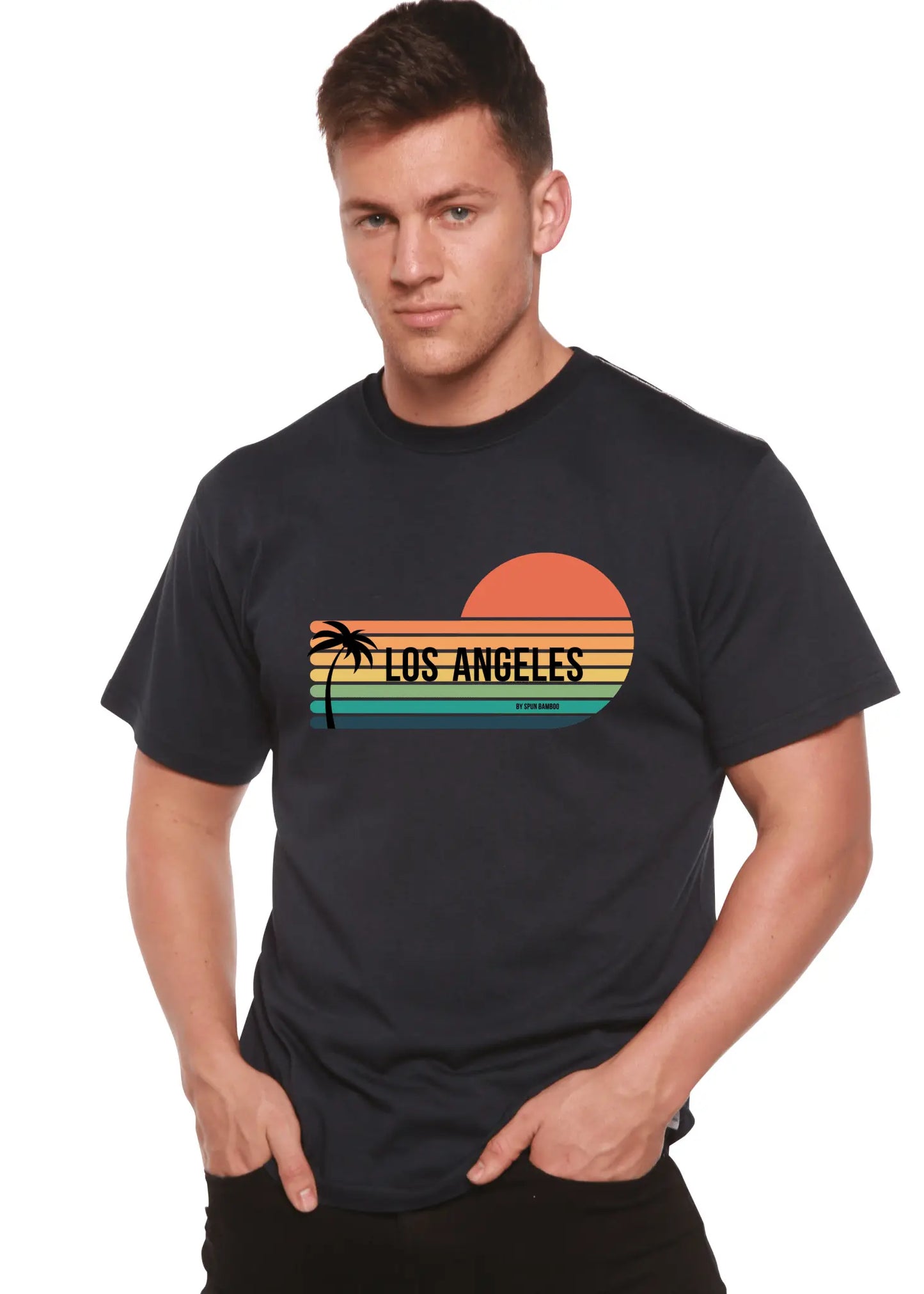 Los Angeles Spun Bamboo Unisex Bamboo Viscose/Organic Cotton Short Sleeve Graphic T-Shirt - Blade & Thread