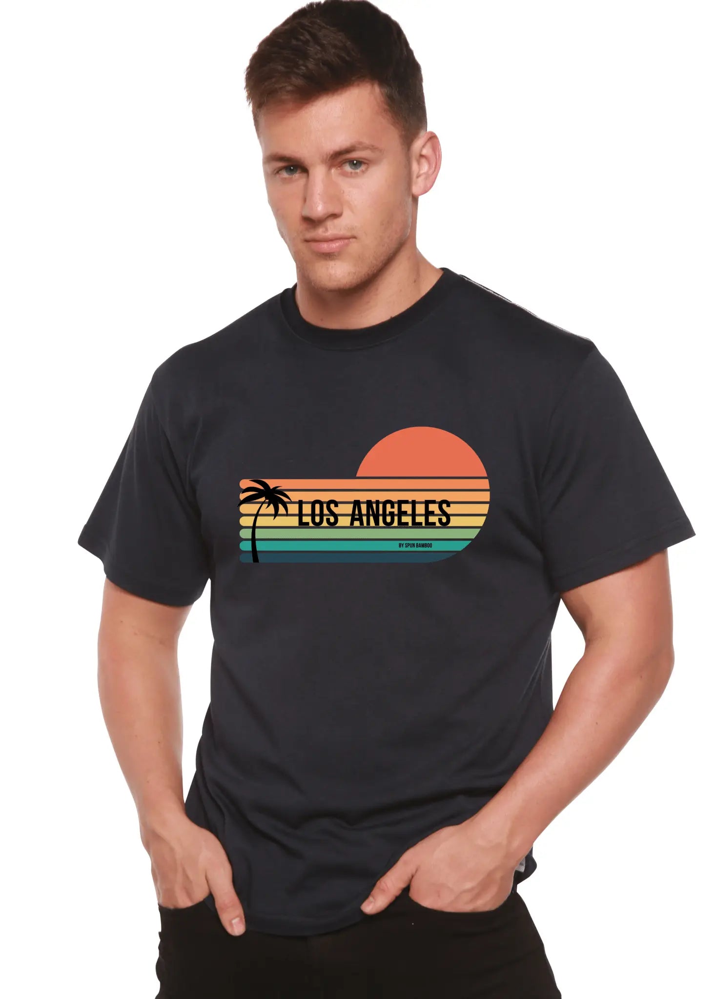 Los Angeles Spun Bamboo Unisex Bamboo Viscose/Organic Cotton Short Sleeve Graphic T-Shirt - Blade & Thread