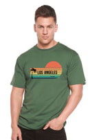 Los Angeles Spun Bamboo Unisex Bamboo Viscose/Organic Cotton Short Sleeve Graphic T-Shirt Spun Bamboo