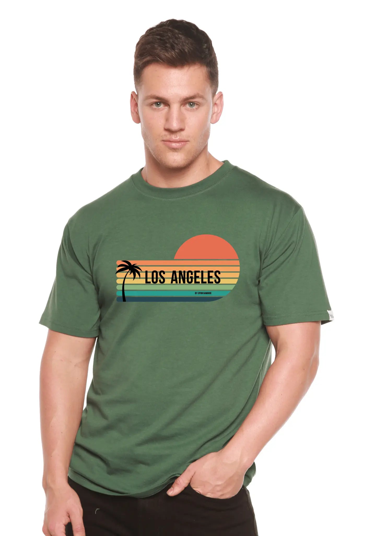 Los Angeles Spun Bamboo Unisex Bamboo Viscose/Organic Cotton Short Sleeve Graphic T-Shirt - Blade & Thread