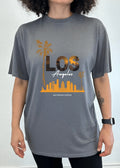 Los Angeles Unisex Bamboo Viscose/Organic Cotton Short Sleeve Graphic T-Shirt Spun Bamboo