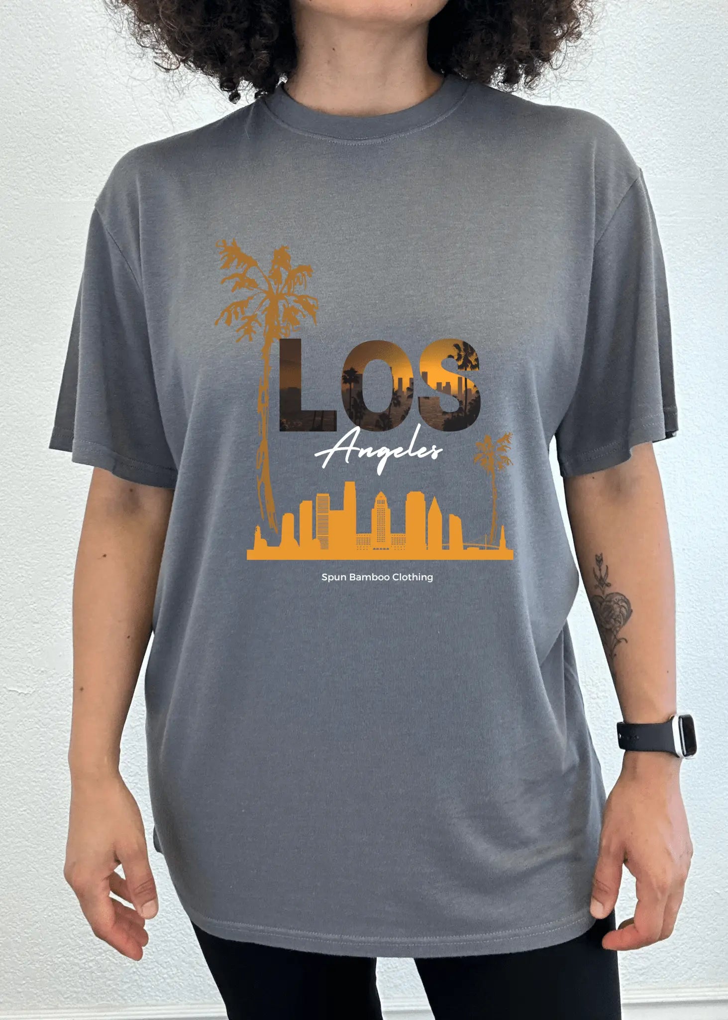 Los Angeles Unisex Bamboo Viscose/Organic Cotton Short Sleeve Graphic T-Shirt - Blade & Thread