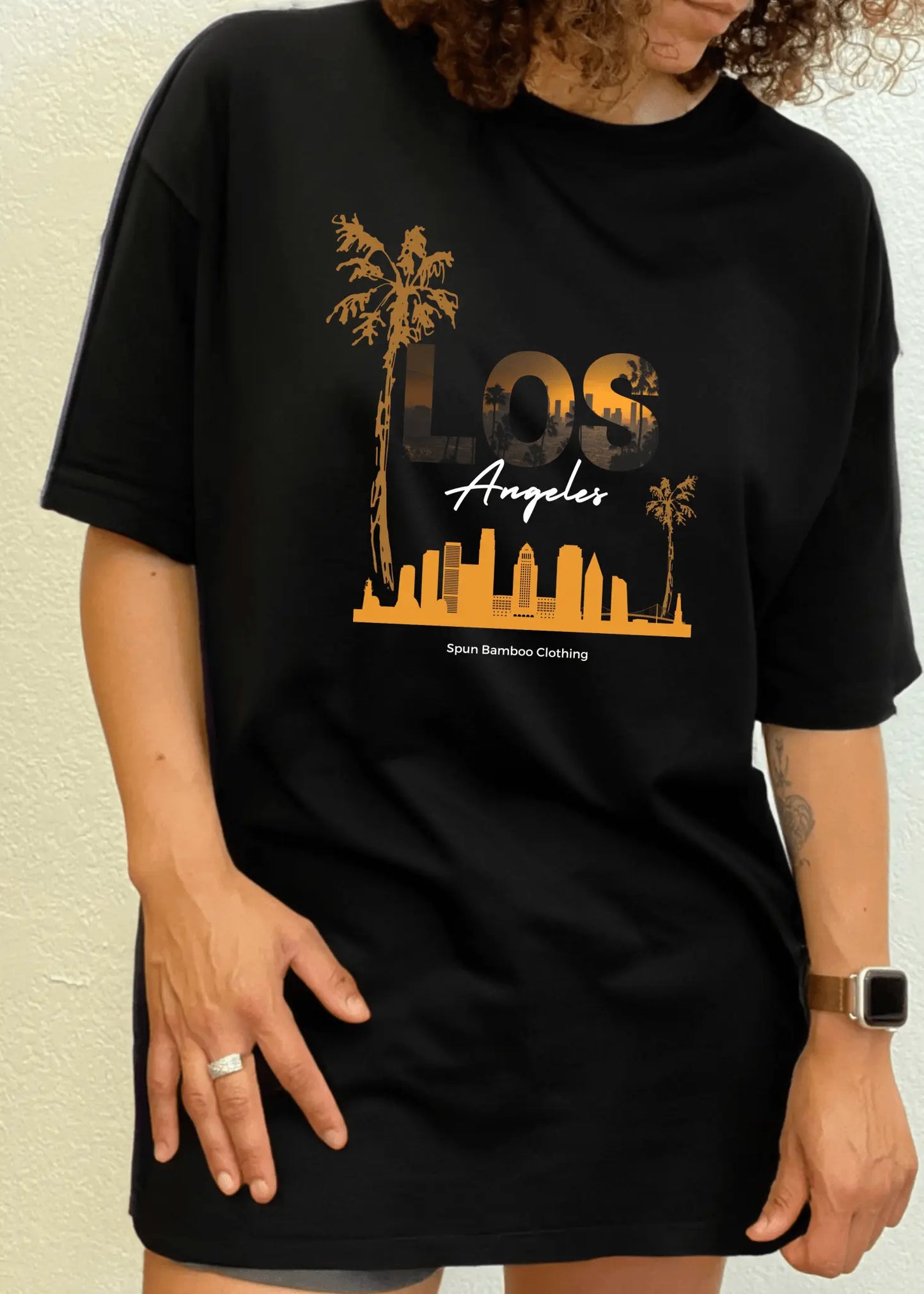 Los Angeles Unisex Bamboo Viscose/Organic Cotton Short Sleeve Graphic T-Shirt - Blade & Thread