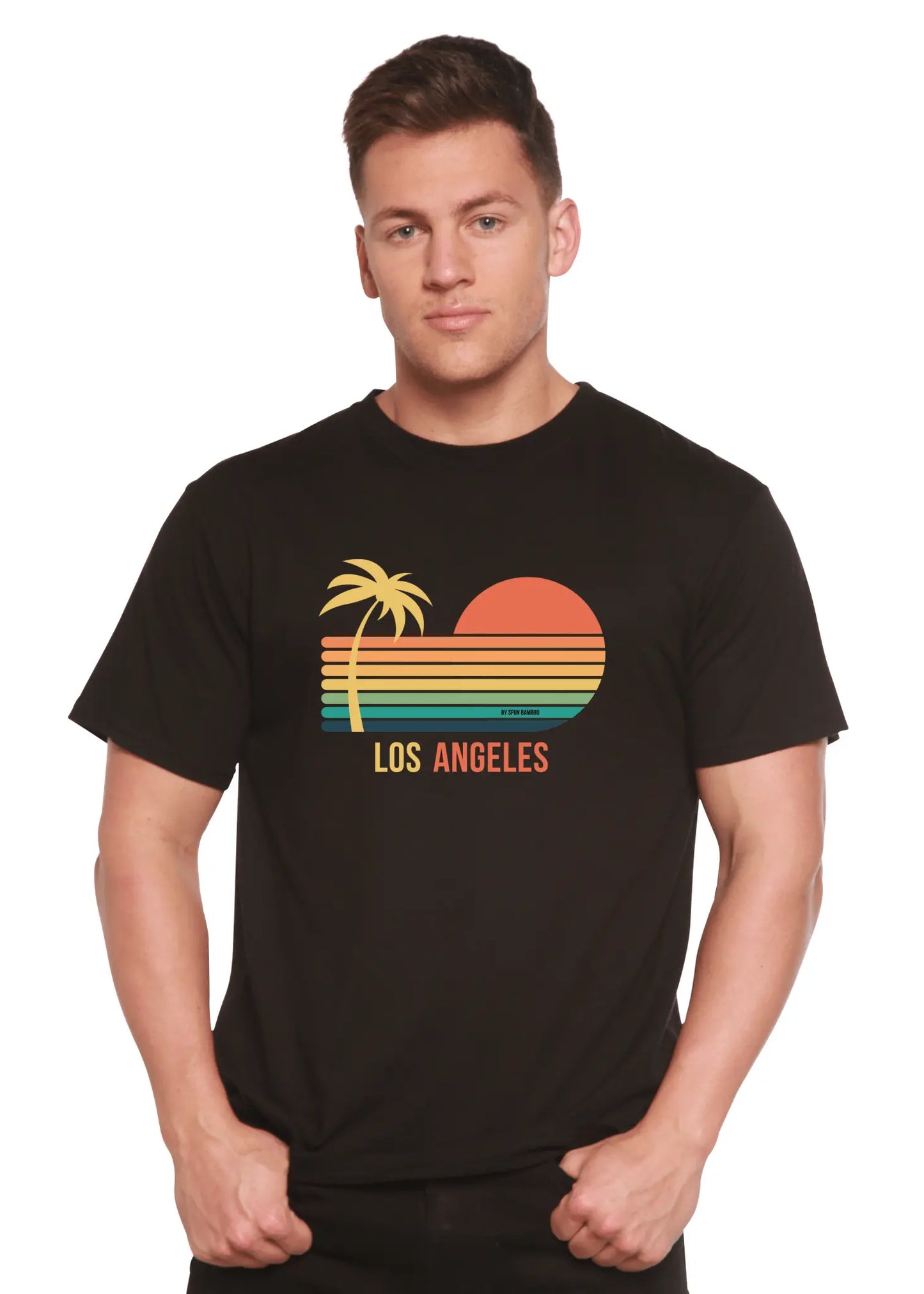 Los Angeles Unisex Bamboo Viscose/Organic Cotton Short Sleeve Graphic T-Shirt - Blade & Thread