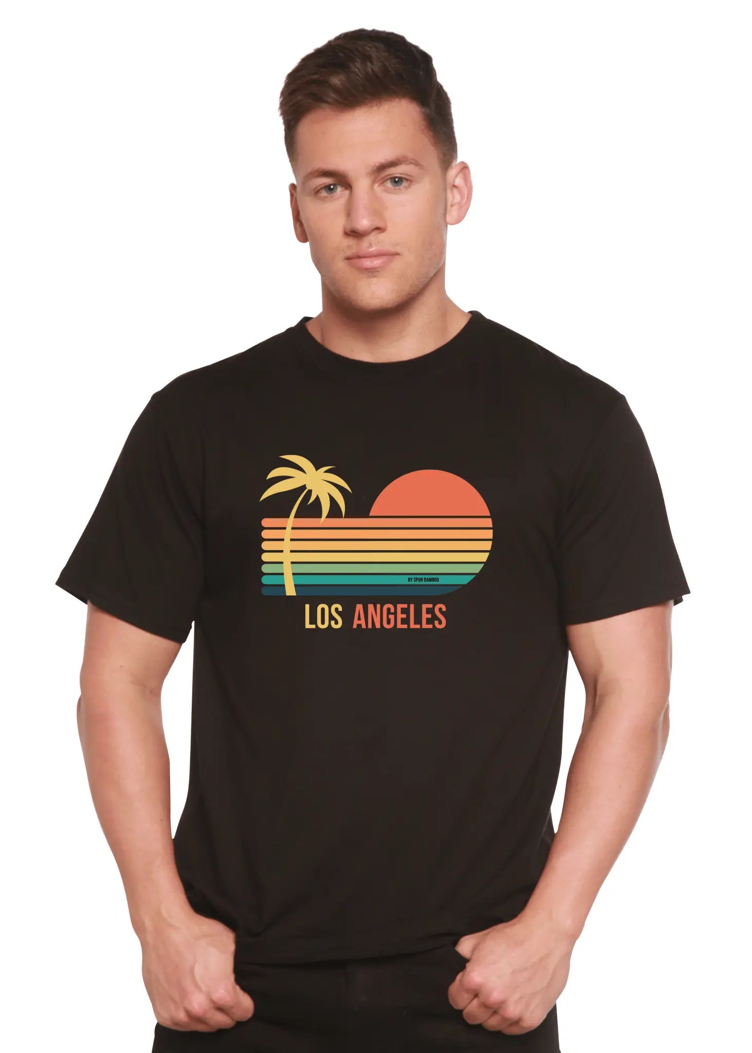 Los Angeles Unisex Bamboo Viscose/Organic Cotton Short Sleeve Graphic T-Shirt - Blade & Thread