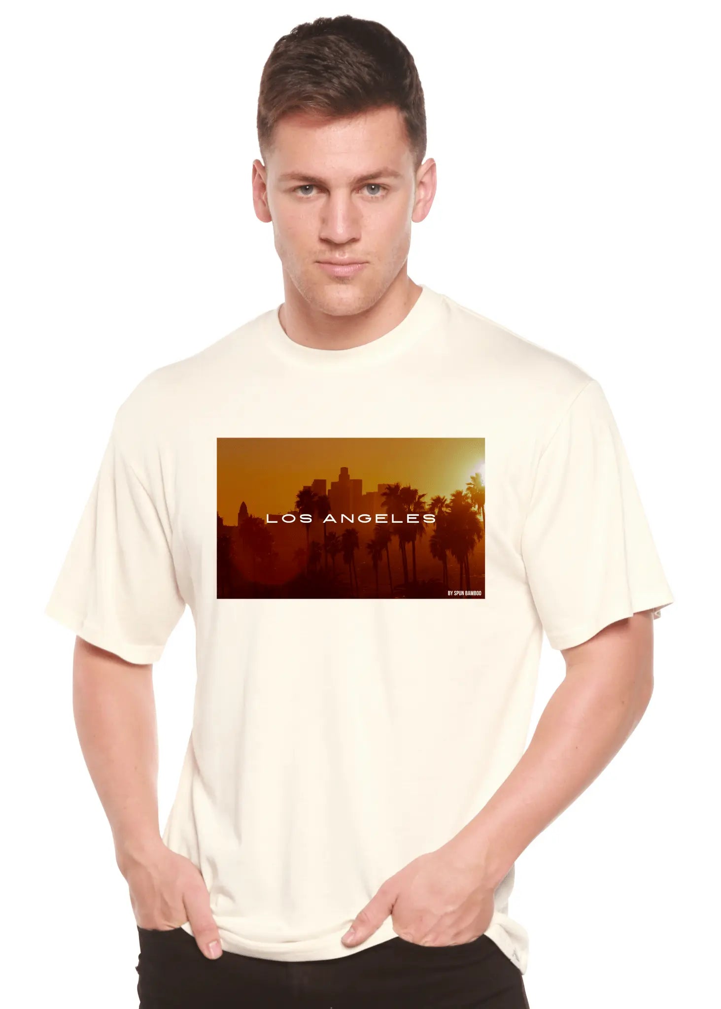 Los Angeles Unisex Bamboo Viscose/Organic Cotton Short Sleeve Graphic T-Shirt - Blade & Thread