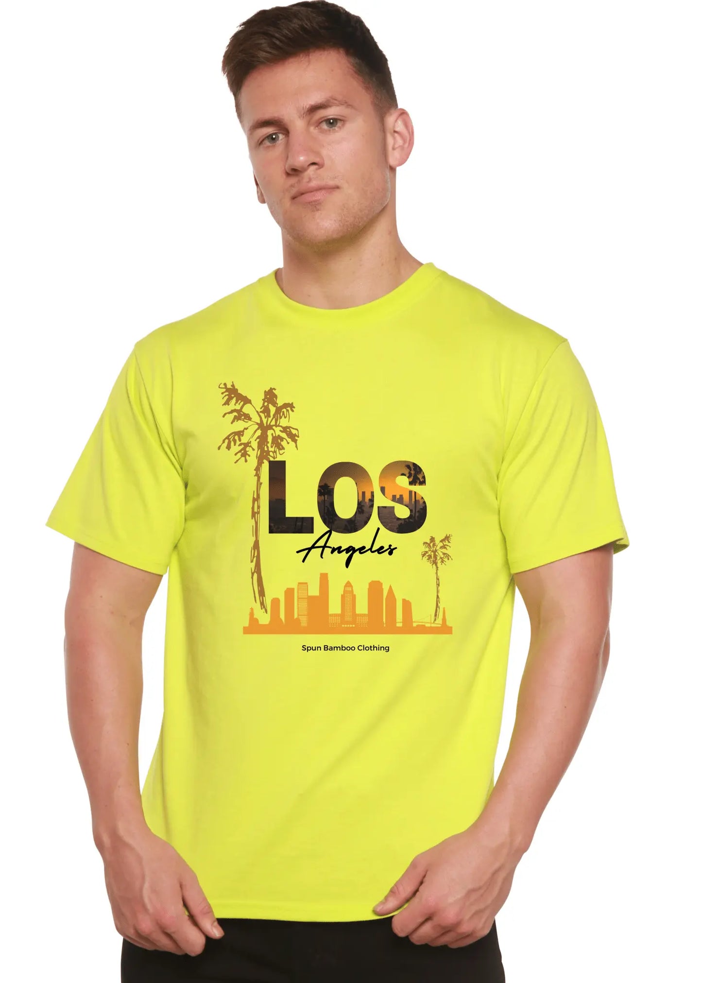 Los Angeles Unisex Bamboo Viscose/Organic Cotton Short Sleeve Graphic T-Shirt - Blade & Thread