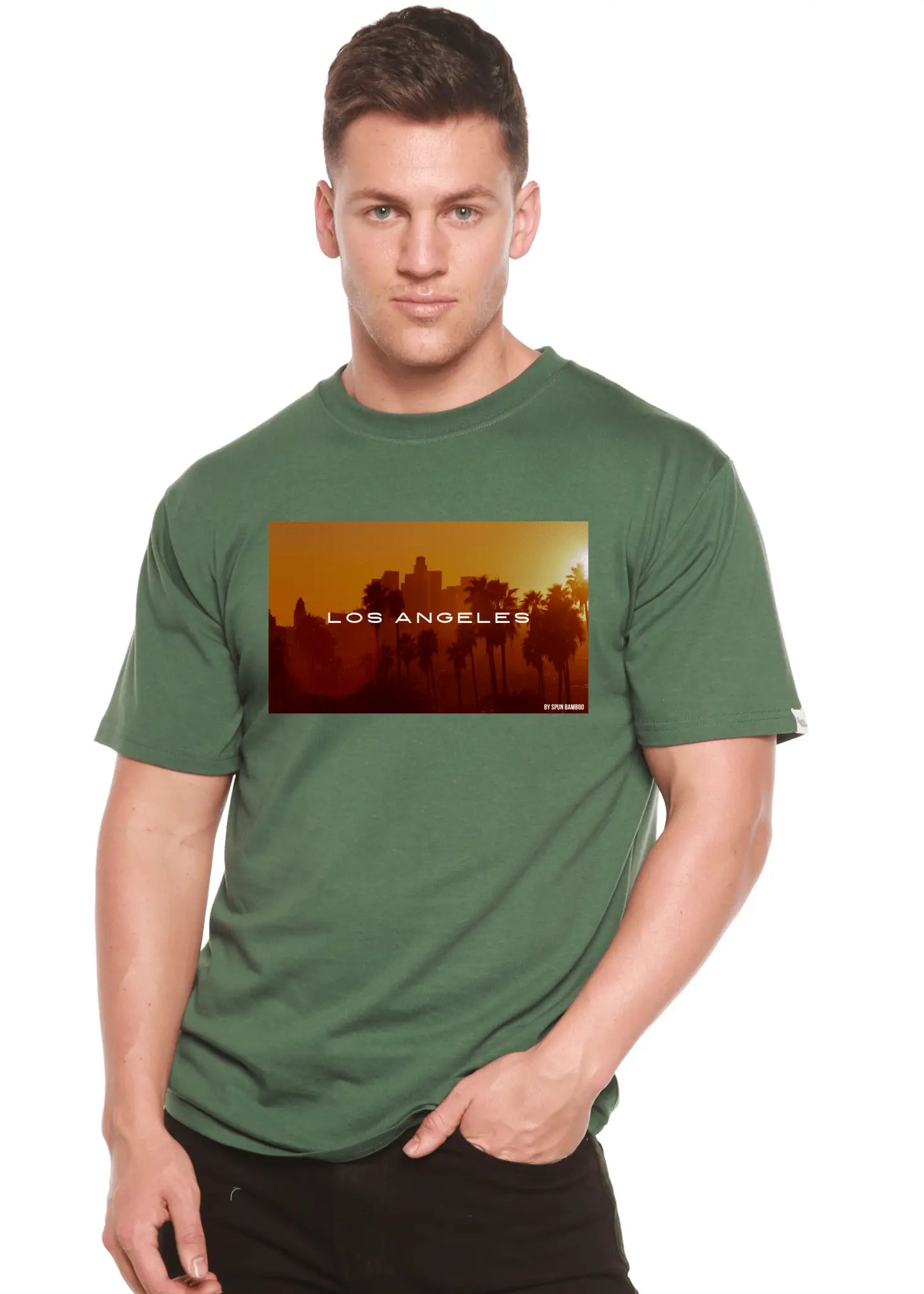 Los Angeles Unisex Bamboo Viscose/Organic Cotton Short Sleeve Graphic T-Shirt - Blade & Thread