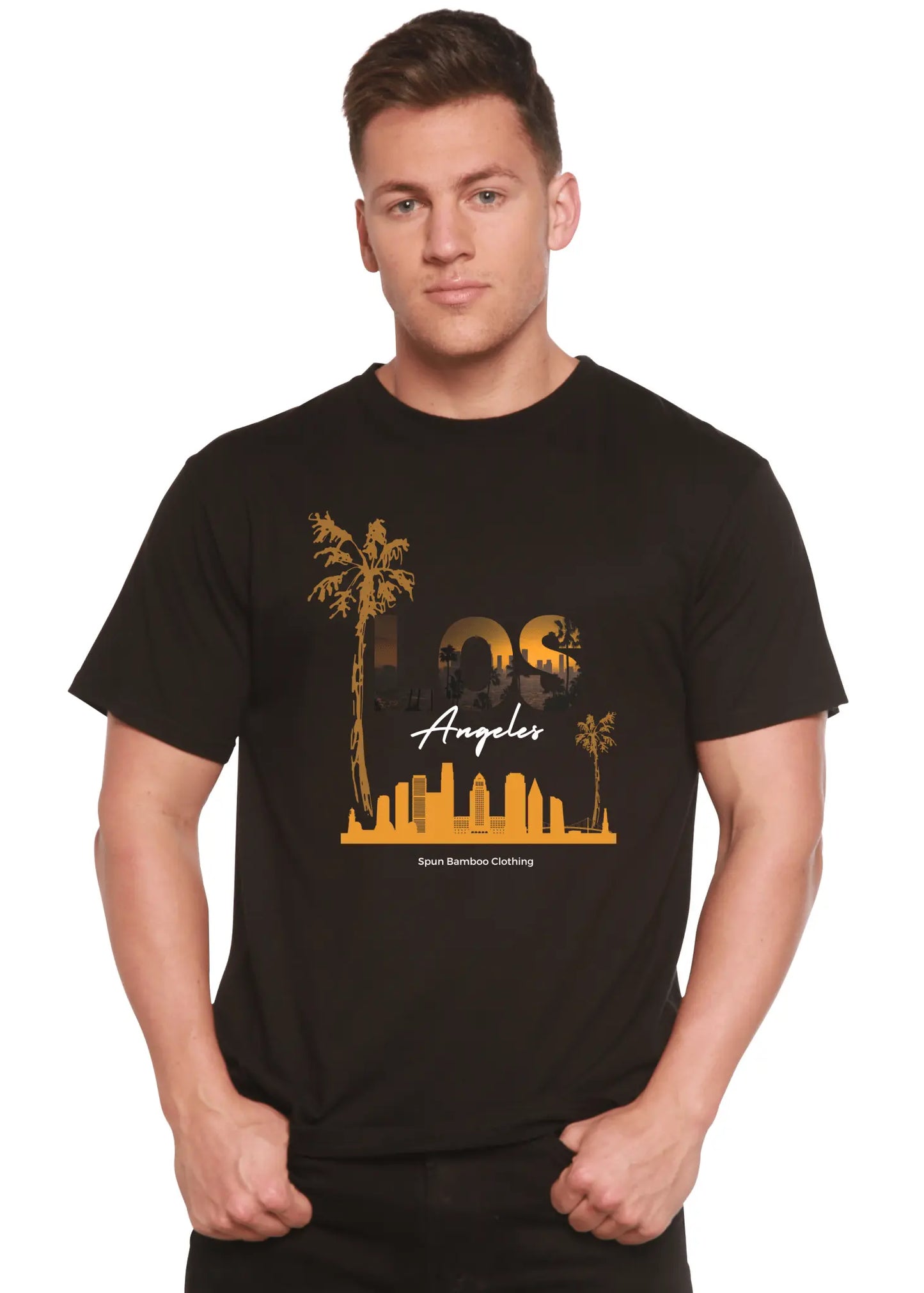 Los Angeles Unisex Bamboo Viscose/Organic Cotton Short Sleeve Graphic T-Shirt - Blade & Thread