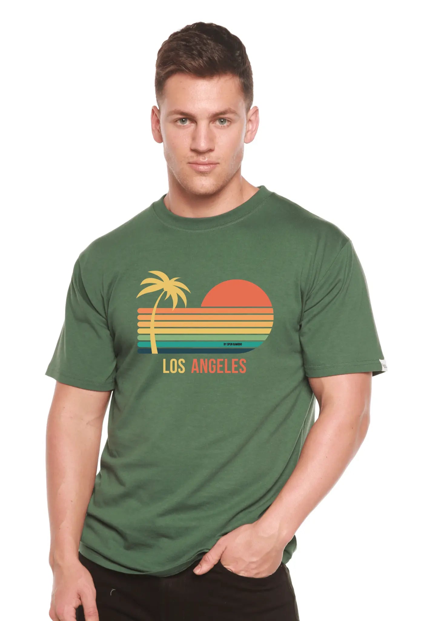 Los Angeles Unisex Bamboo Viscose/Organic Cotton Short Sleeve Graphic T-Shirt - Blade & Thread